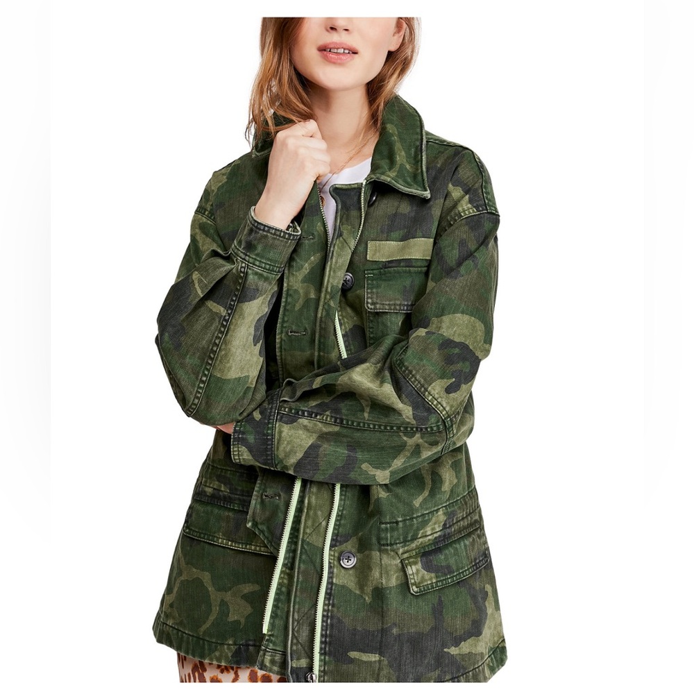 Free People Camo jacket